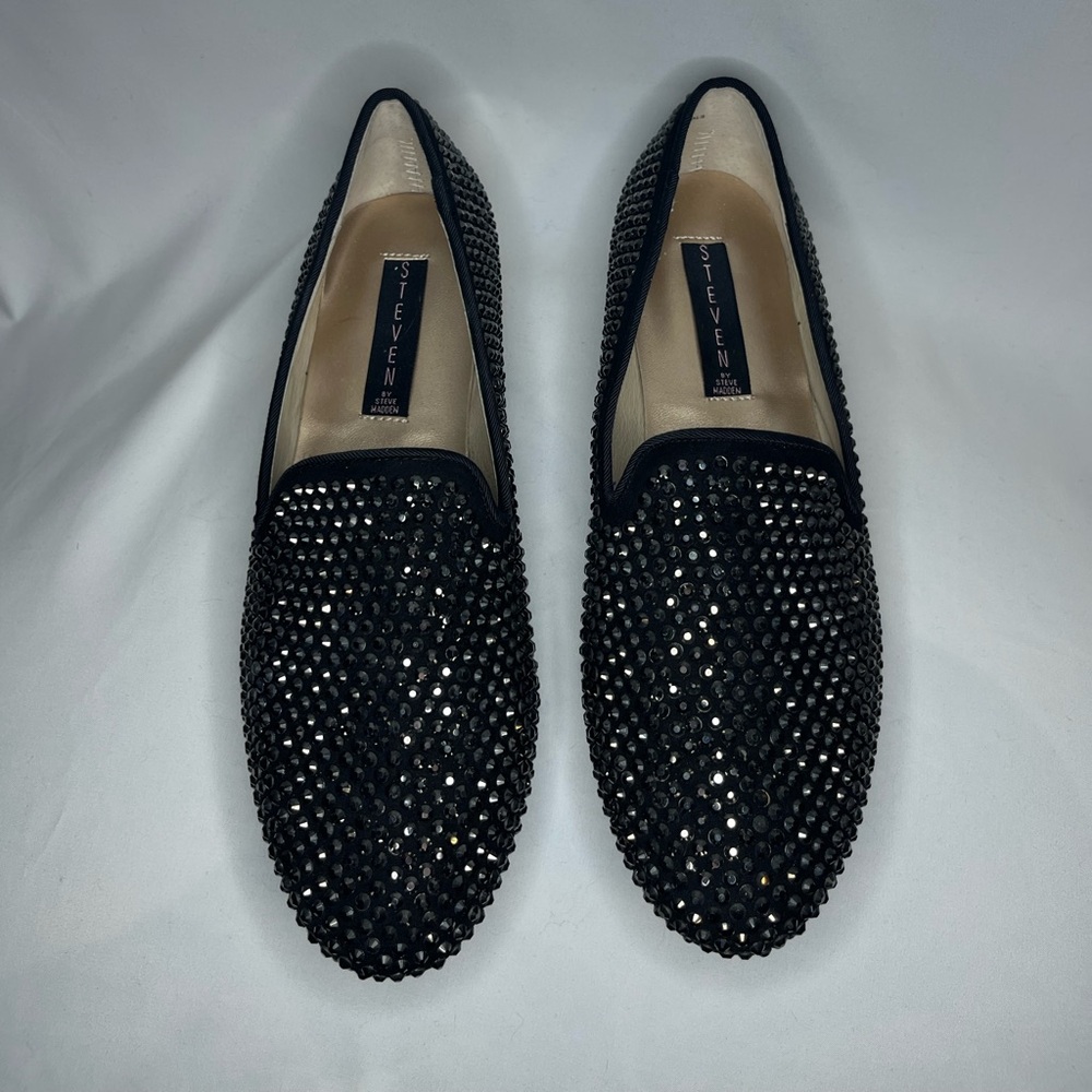 Steve Madden Black Studded Flats NWOT, Women’s Size 7M